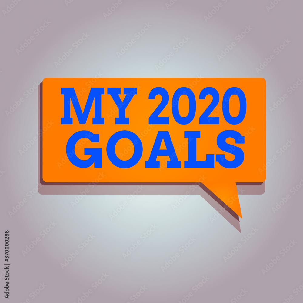 Aufkleber conceptual hand writing showing my 2020 goals. concept meaning setting up an individualal goals or p