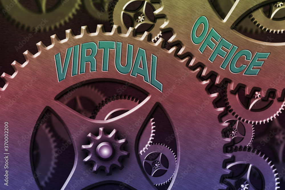 Poster handwriting text writing virtual office. conceptual photo operational domain of any business or orga