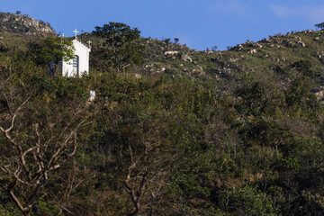 Fototapeta na wymiar Isolated Chapel in the mountains of Minas Gerais State - Brazil