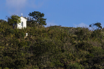 Fototapeta na wymiar Isolated Chapel in the mountains of Minas Gerais State - Brazil