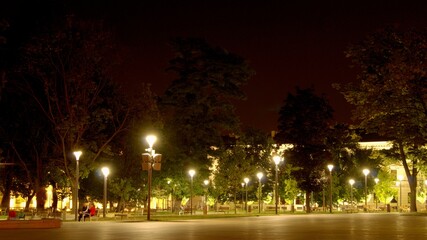 City at night, Litewski Square in Lublin. 2