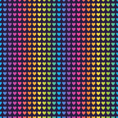 Rainbow Gradient Seamless Pattern - Bright and colorful ombre gradient repeating pattern design © Mai