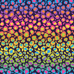 Rainbow Gradient Seamless Pattern - Bright and colorful ombre gradient repeating pattern design