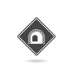 Road tunnel icon with shadow