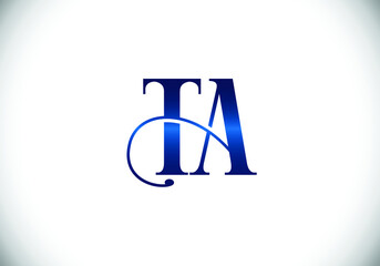 Illustration Vector Letter T A logo icon design template. T A monogram Logo.