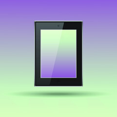 Tablet pc with blank screen. Touch screen.