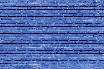 The background of the old blue brick wall for design interior and  various scenes or as a background for video interviews.
