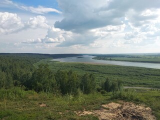 clouds over the river