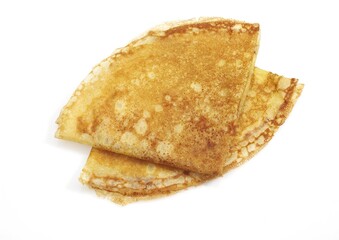 CANDLEMAS PANCAKES AGAINST WHITE BACKGOUND