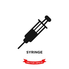 Fototapeta premium syringe icon vector logo template