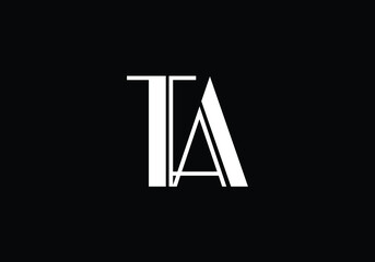 Illustration Vector Letter T A logo icon design template. T A monogram Logo.