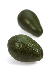 AVOCADO persea gratissima AGAINST WHITE BACKGROUND