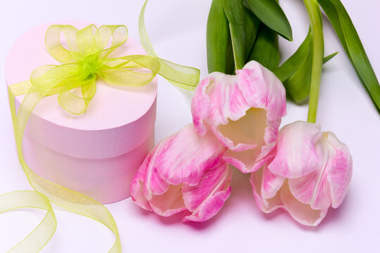 Geschenkbox mit Tulpen