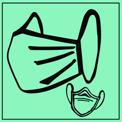 Set of vector icons in linear technique. Protective measures, coronavirus prevention, hygienic health care, awareness Social distancing concept. Isolated images. 