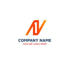 Letter N logotype design with negative space make number 1 inside