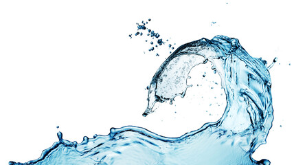Obraz premium Water splash isolated on white background