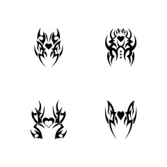 tribal tattoo icon vector illustration design