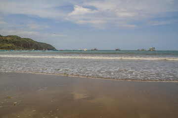 Beach of Pacific Coast at Canoa, Puerto Lopez, Ecuador (no people)