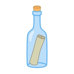 Message in a bottle vector illustration
