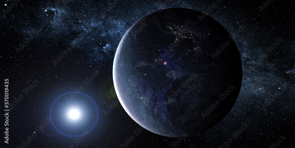 Wall mural planets in outer space. elements of this image furnished by nasa