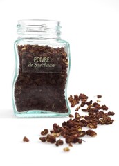 CZECHUAN OR SICHUAN PEPPER AGAINST WHITE BACKGROUND