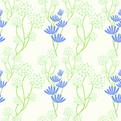 Artistic seamless pattern with abstract flowers. Modern design for paper, cover, fabric, interior decor and other users.