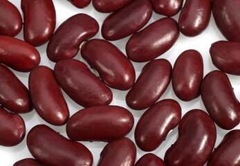 Red Beans, Dry Vegetable against White Background