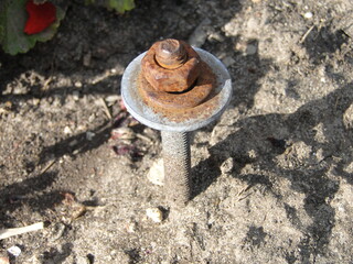 rusty bolt and nut