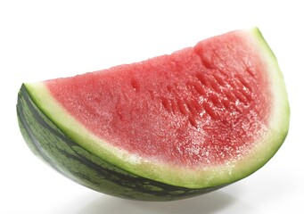 Watermelon, citrullus lanatus, Against White Background