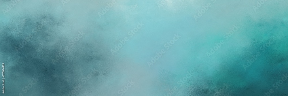 Poster beautiful abstract painting background texture with cadet blue and medium aqua marine colors and spa