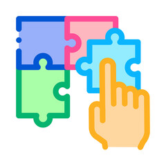 puzzle toy icon vector. puzzle toy sign. color symbol illustration