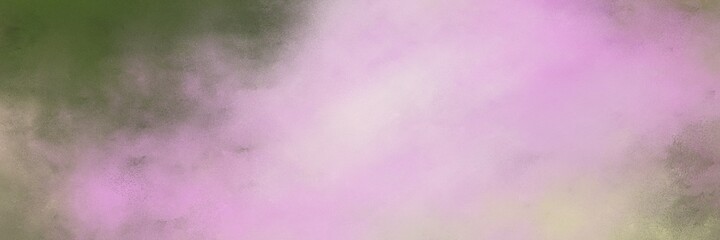 stunning abstract painting background graphic with thistle, dark olive green and gray gray colors and space for text or image. can be used as horizontal header or banner orientation