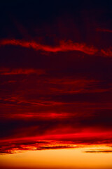 Fototapeta premium Red sunset sky