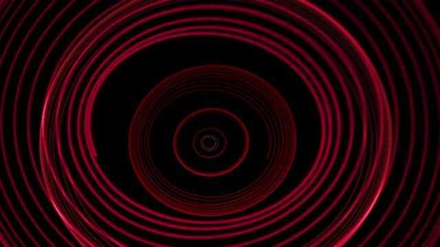 Red Circles Hypnotize in 4K