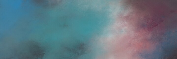 awesome vintage abstract painted background with slate gray, teal blue and rosy brown colors and space for text or image. can be used as horizontal background texture