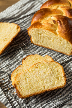 Homemade Baked Braided Brioche Bread