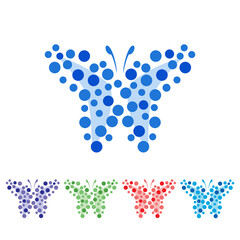 Butterfly abstract logo design for beauty salon, spa and aesthetics, wellness and therapy massages, yoga studio, cosmetics design concept. Vector illustration.