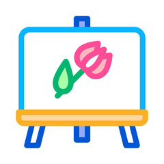 painted picture flower icon vector. painted picture flower sign. color symbol illustration