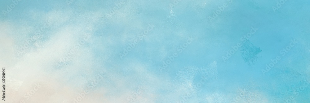 Leinwandbilder decorative abstract painting background texture with sky blue, light gray and light blue colors and space for text or image. can be used as horizontal background texture