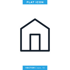 Home, House Icon Vector Illustration Design Template. Editable vector eps 10.