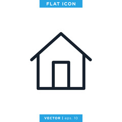 Home, House Icon Vector Illustration Design Template. Editable vector eps 10.