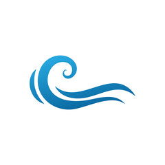 Water wave logo illustration vector design template