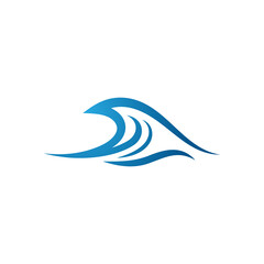 Water wave logo illustration vector design template