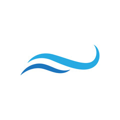 Water wave logo illustration vector design template