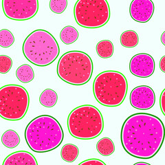 Watermelon illustration pattern. Perfect for icons, posters, flyer, etc.