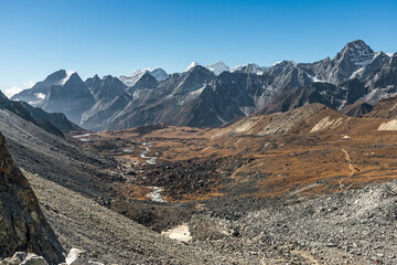 The vast Himalayas from the top of Cho La pass.