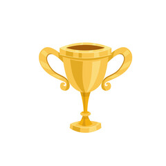 Champion winner Cup. Trophy icon vector flat illustration Cup trophy icon design isolated on white background. Vectorn illustration
