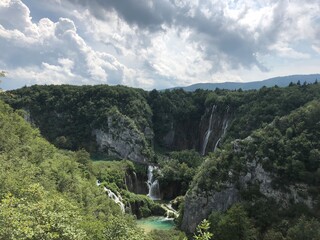 Fototapeta na wymiar Waterfalls in Croatia.