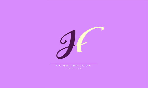 Alphabet letters Initials Monogram JFH,HFJ,JF,FJ