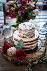 wedding cake on the table